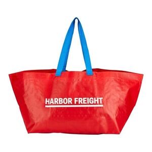 Lot of 3 Harbor Freight Red Blue Tote Bag Large Reusable‎ Shopping Grocery Bag